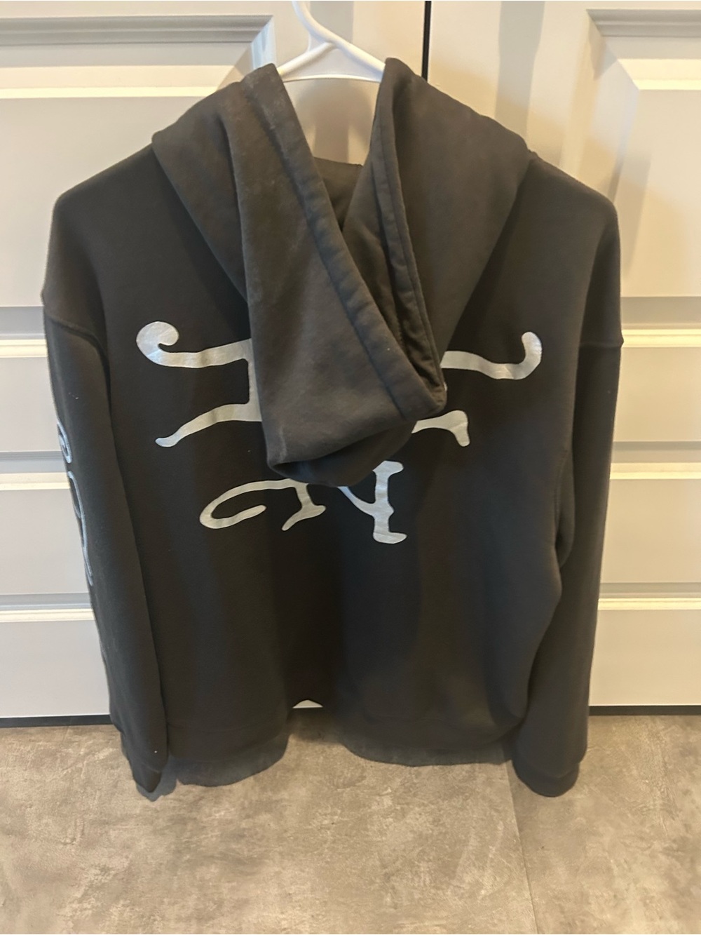 Ed Hardy Grey 'Death or Glory' Heart Zip-Up Hoodie Large - Picture 5 of 5